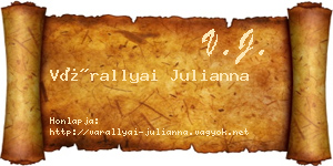 Várallyai Julianna névjegykártya